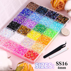TINKRSTUFF close-up of 4mm facets and AB-like coating revealing brilliant sparkle and color shift