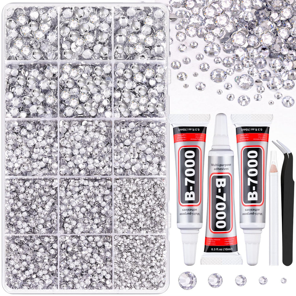 TINKRSTUFF front packaging showing organized rhinestone box and compartments for quick use