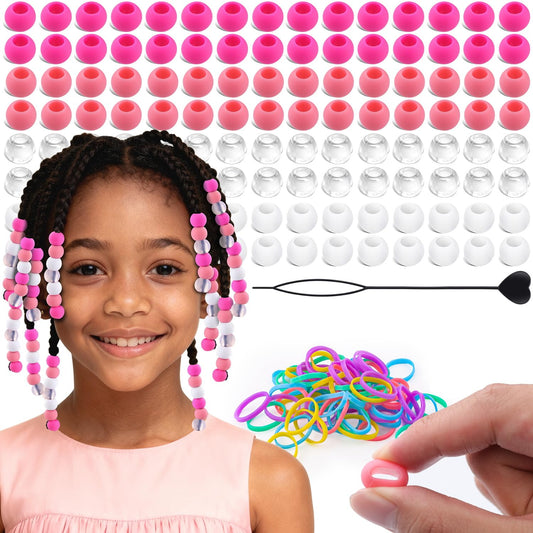 TINKRSTUFF front packaging showing dark pink bead kit and contents for easy selection