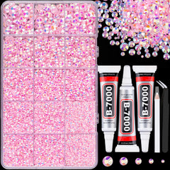 TINKRSTUFF front packaging displaying light pink AB rhinestones and tools for quick project start