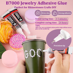 TINKRSTUFF rhinestones decorated on a tumbler — secure attachment and visual impact