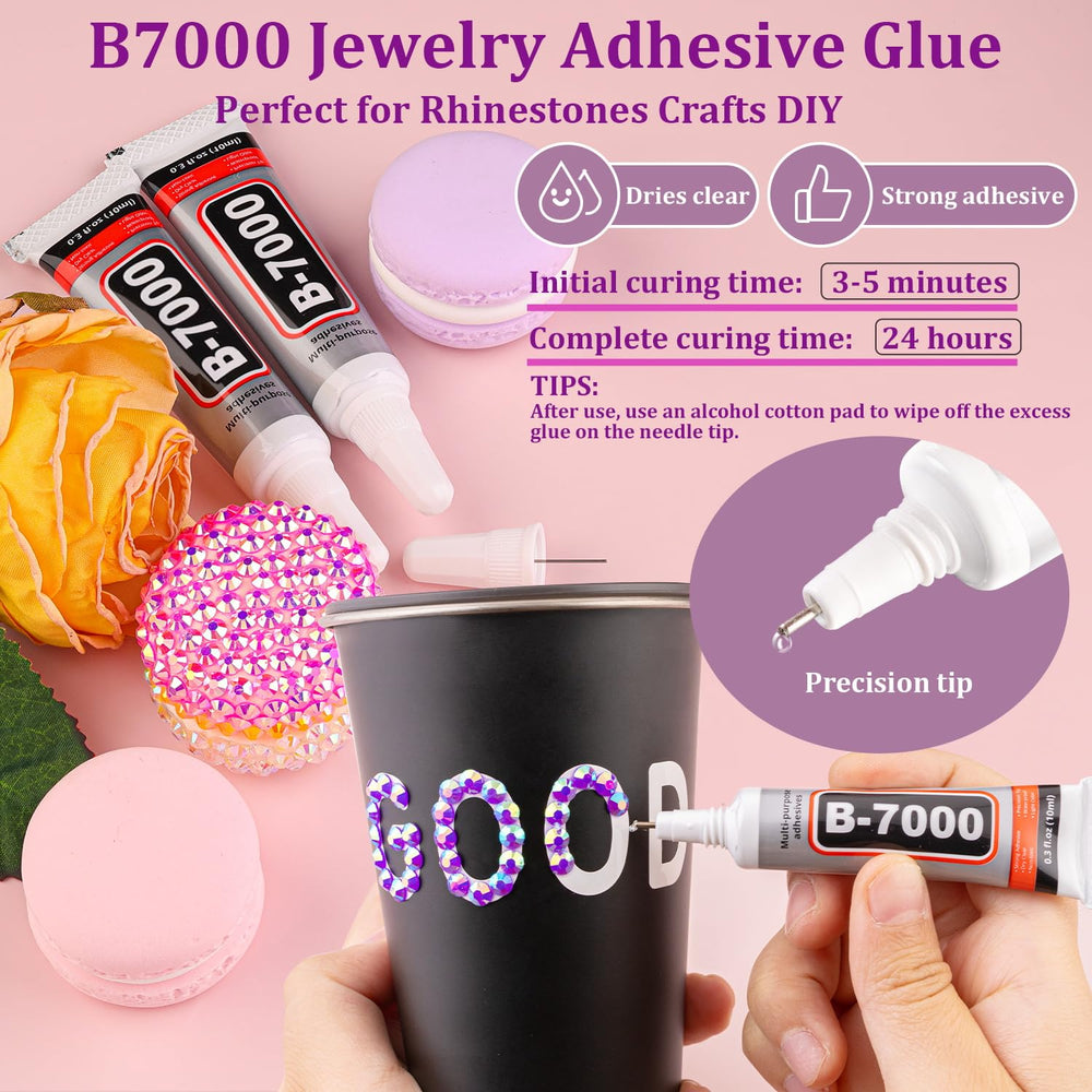 TINKRSTUFF three B7000 glue bottles with precision tips for secure bonds