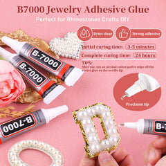 TINKRSTUFF three B7000 glue tubes with needle tip demonstrating precise bonding