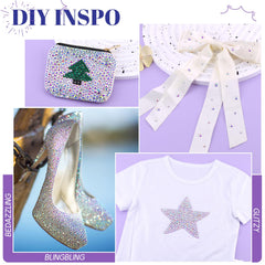 TINKRSTUFF rhinestones iron-applied to denim jeans for eye-catching decoration