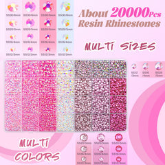 TINKRSTUFF open grid box with sorted rhinestones for easy organization benefit