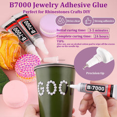 TINKRSTUFF tweezers and pickup pen placed beside gems to speed precise placement