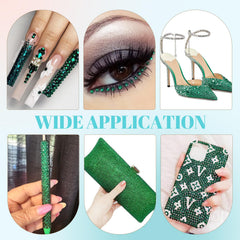 TINKRSTUFF gems applied to nails and ring showing decorative impact and lightweight feel