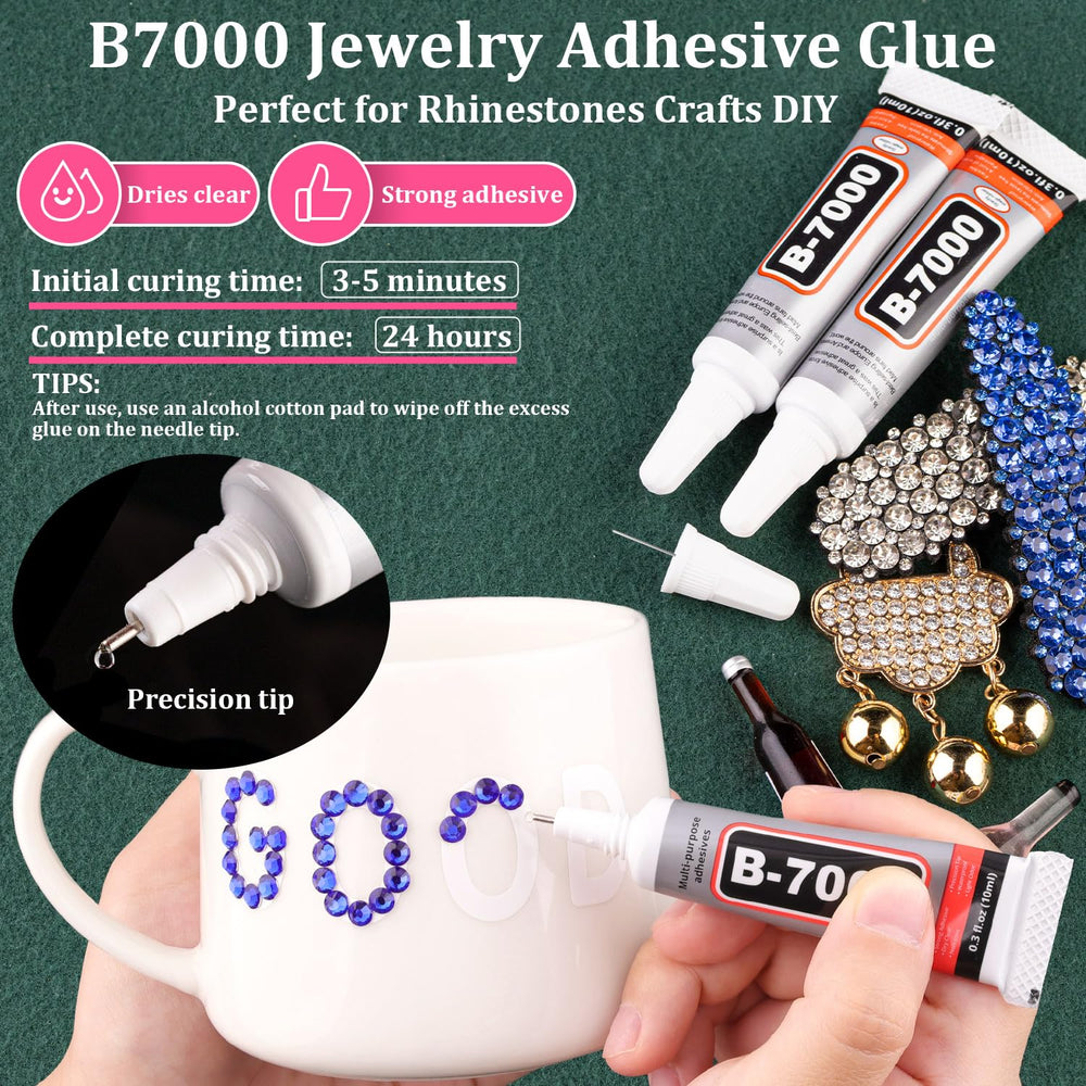 TINKRSTUFF glue tubes and applicators displayed for precise adhesion control