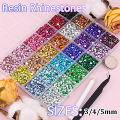 TINKRSTUFF close-up of resin rhinestone facets highlighting bright sparkle and visual impact
