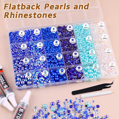 TINKRSTUFF tweezer, picker pencil and three B7000 glue tubes neatly arranged for convenient use