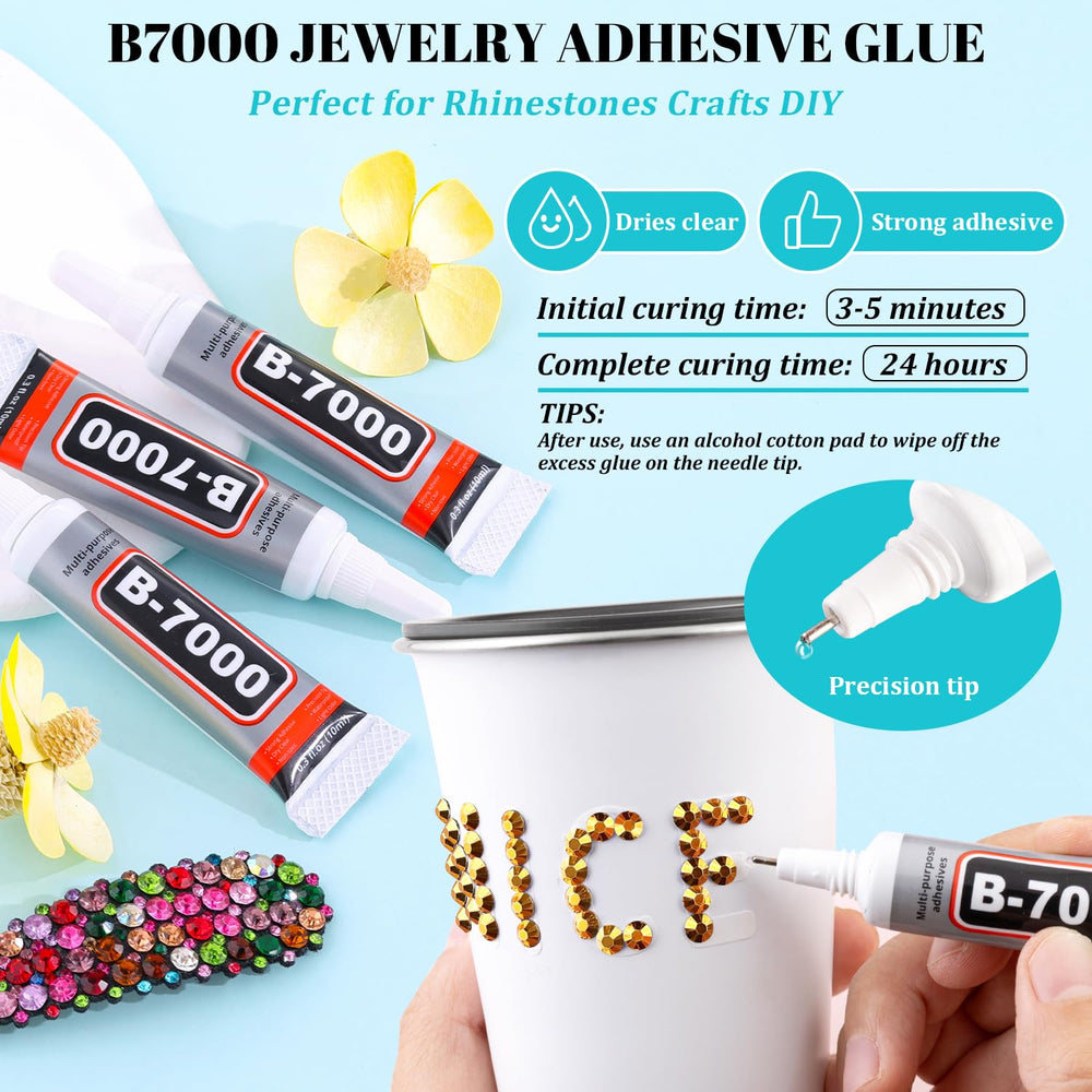 TINKRSTUFF tweezers, pickup pen and B7000 glue with needle tip for accurate adhesive application