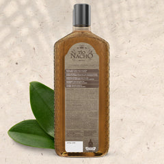 Lifestyle bathroom scene with Tio Nacho bottle, implying refreshed, nourished hair