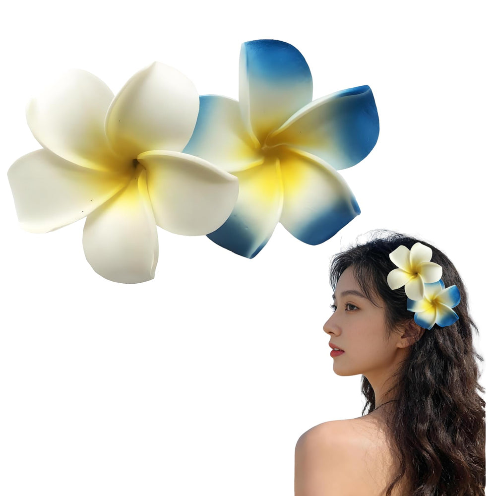 Tiosen front view packaging showing two plumeria clips with clear benefits