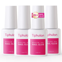 TIPHULAN front packaging showing four compact glue bottles and labels, reliable adhesion