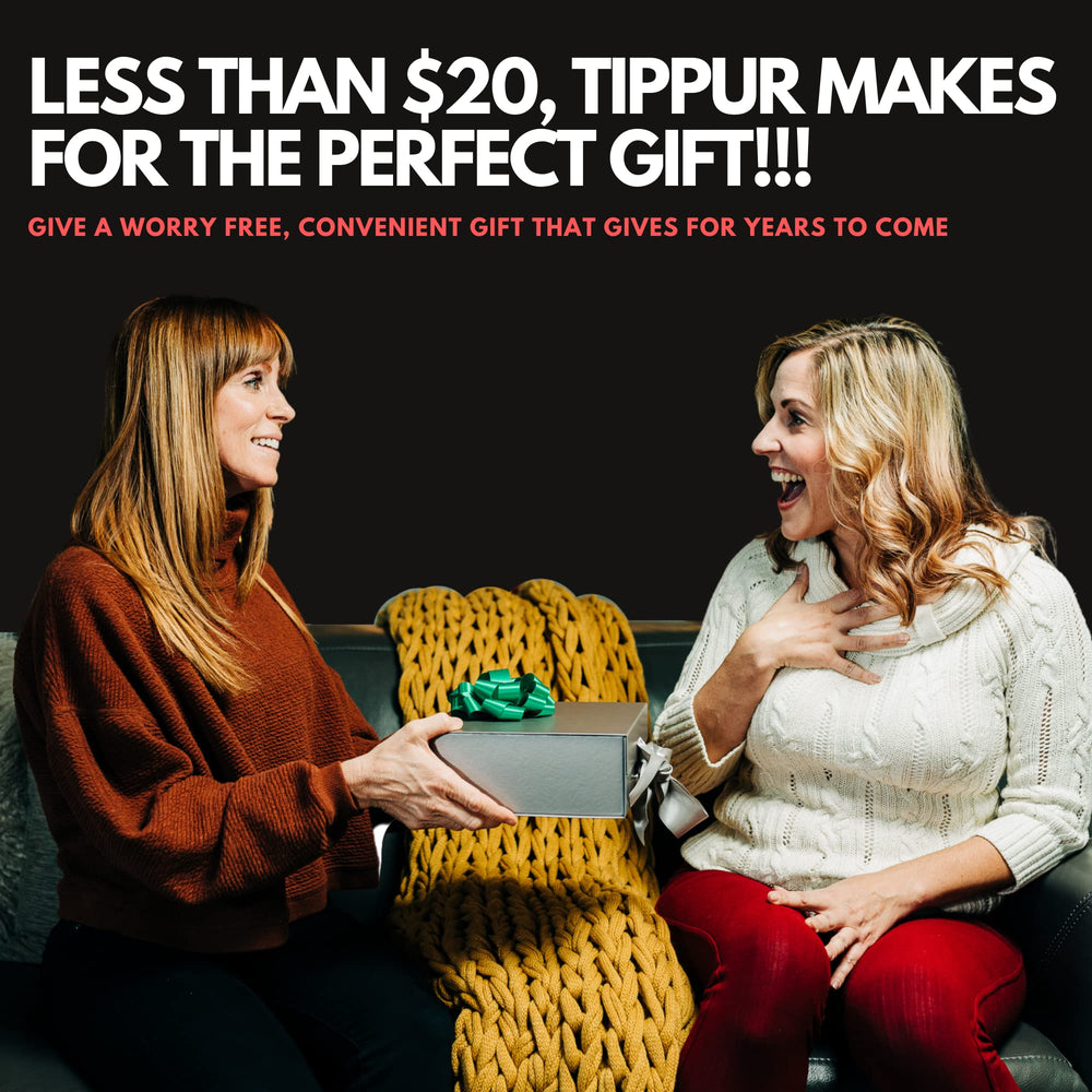 TIPPUR in car seat area demonstrating secure use on uneven surfaces benefit