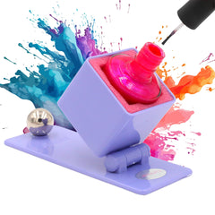TIPPUR front view purple holder stabilizes bottles for spill-free manicures