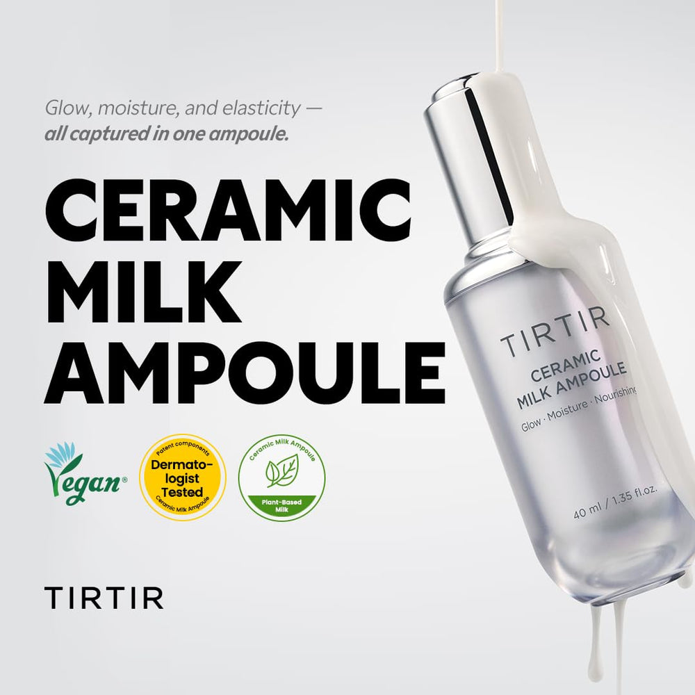 TIRTIR close-up of milky texture highlighting lightweight hydrating finish
