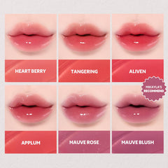 TIRTIR texture closeup showing clear glossy sheen and hydrating look