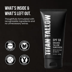 Titan Tallow being applied to face showing lightweight, non-greasy protection