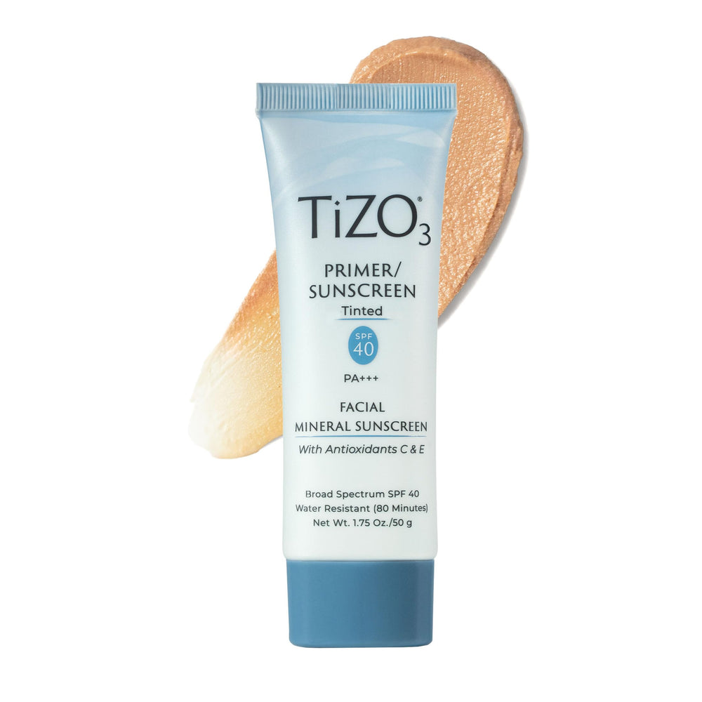 TIZO front tube showing label and SPF benefit