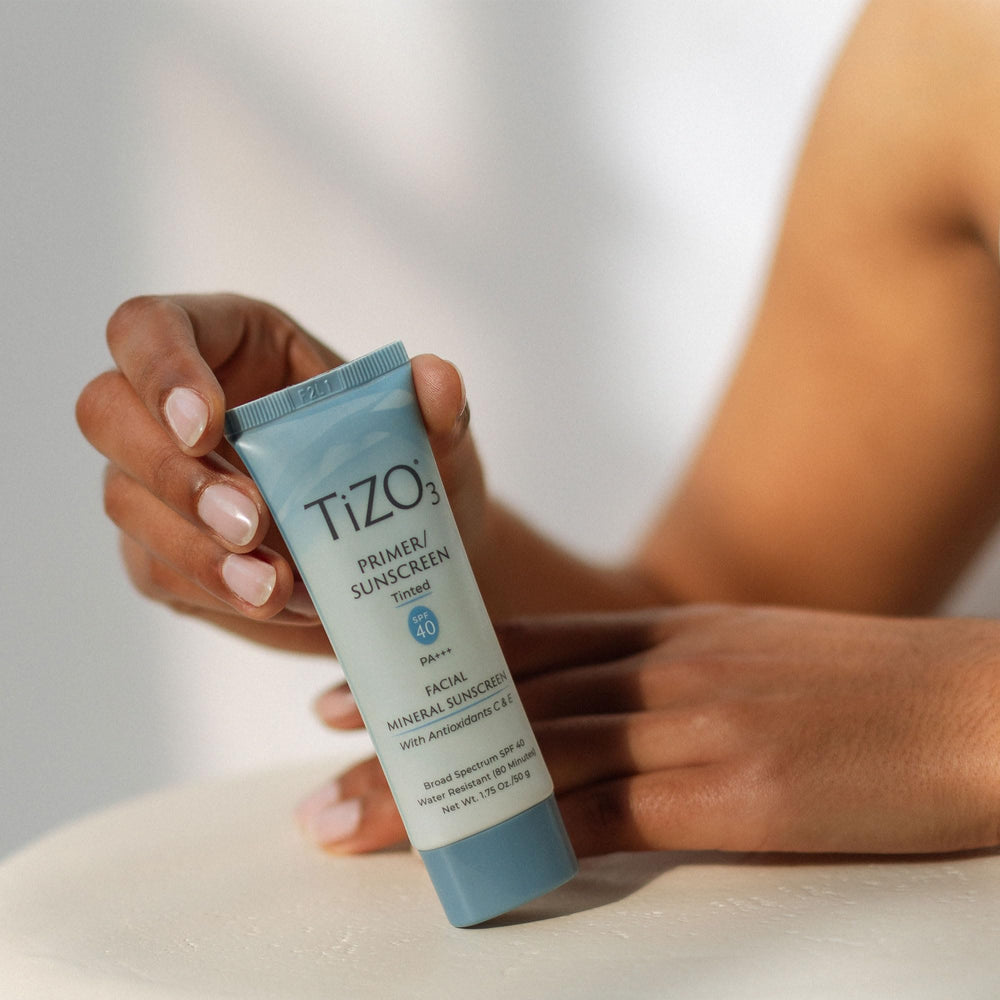 TIZO label close-up highlighting ingredient transparency and safety benefit