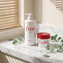 TJ SIGNATURE bundle on bathroom shelf in lifestyle scene showing at-home spa convenience benefit