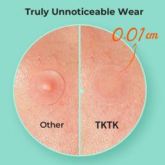 TKTK close-up of patch texture highlighting ultra-thin edge and smooth finish