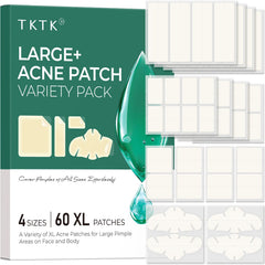 TKTK front packaging showing 60 large hydrocolloid patches and benefits