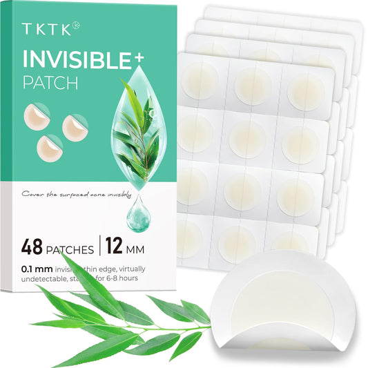 TKTK front packaging showing 48-count blemish patches and benefits