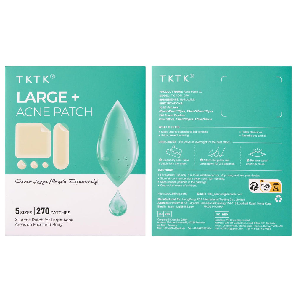 TKTK patch placed on bathroom counter suggesting everyday convenience benefit
