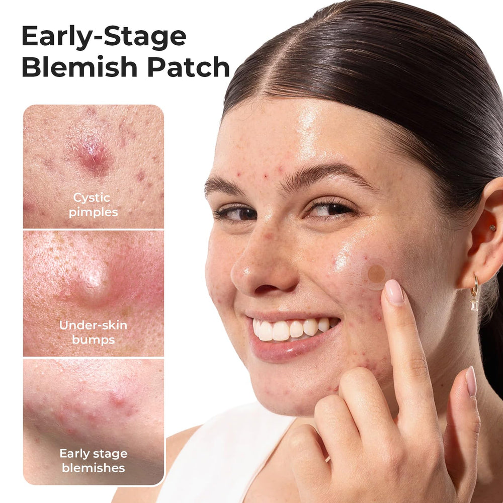 TKTK patch close-up showing hydrocolloid texture and secure adhesion benefit