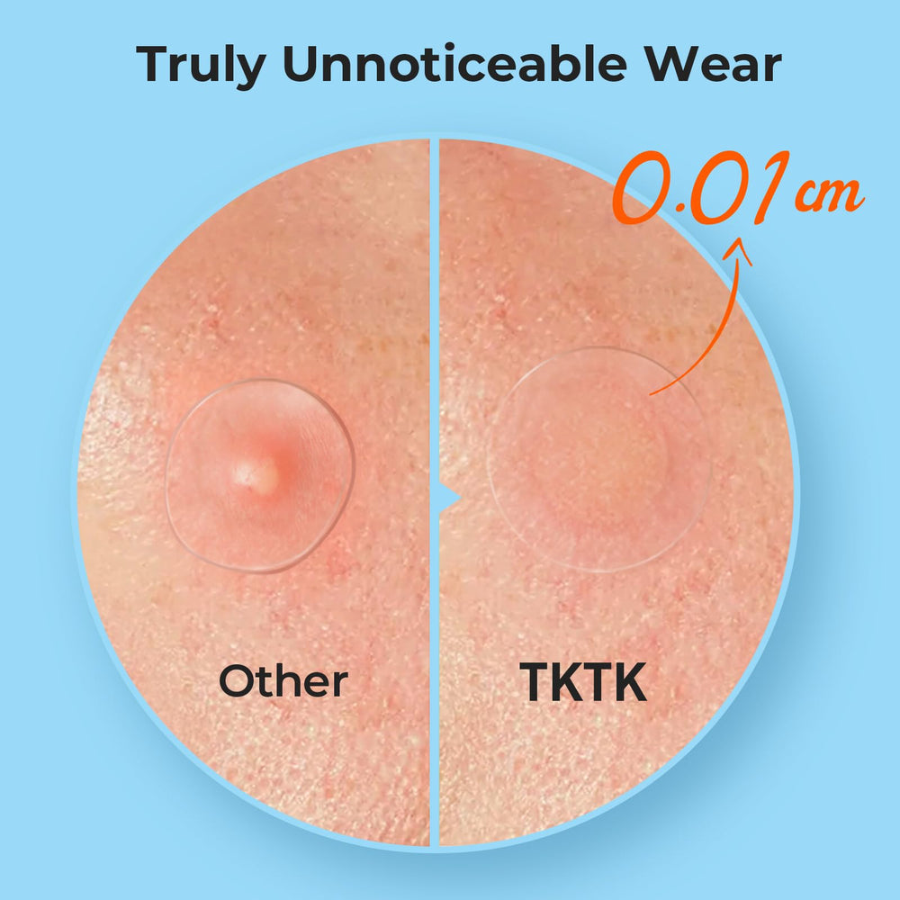 TKTK single patch close-up showing thin invisible coverage benefit