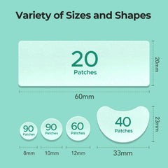 TKTK assortment of 8mm,10mm,12mm spot patches for varied blemishes