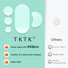 TKTK patch applied overnight on bedside table showing easy use