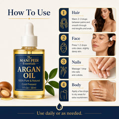 The Mani Pedi Essentials applying a drop to the cheek for quick moisture
