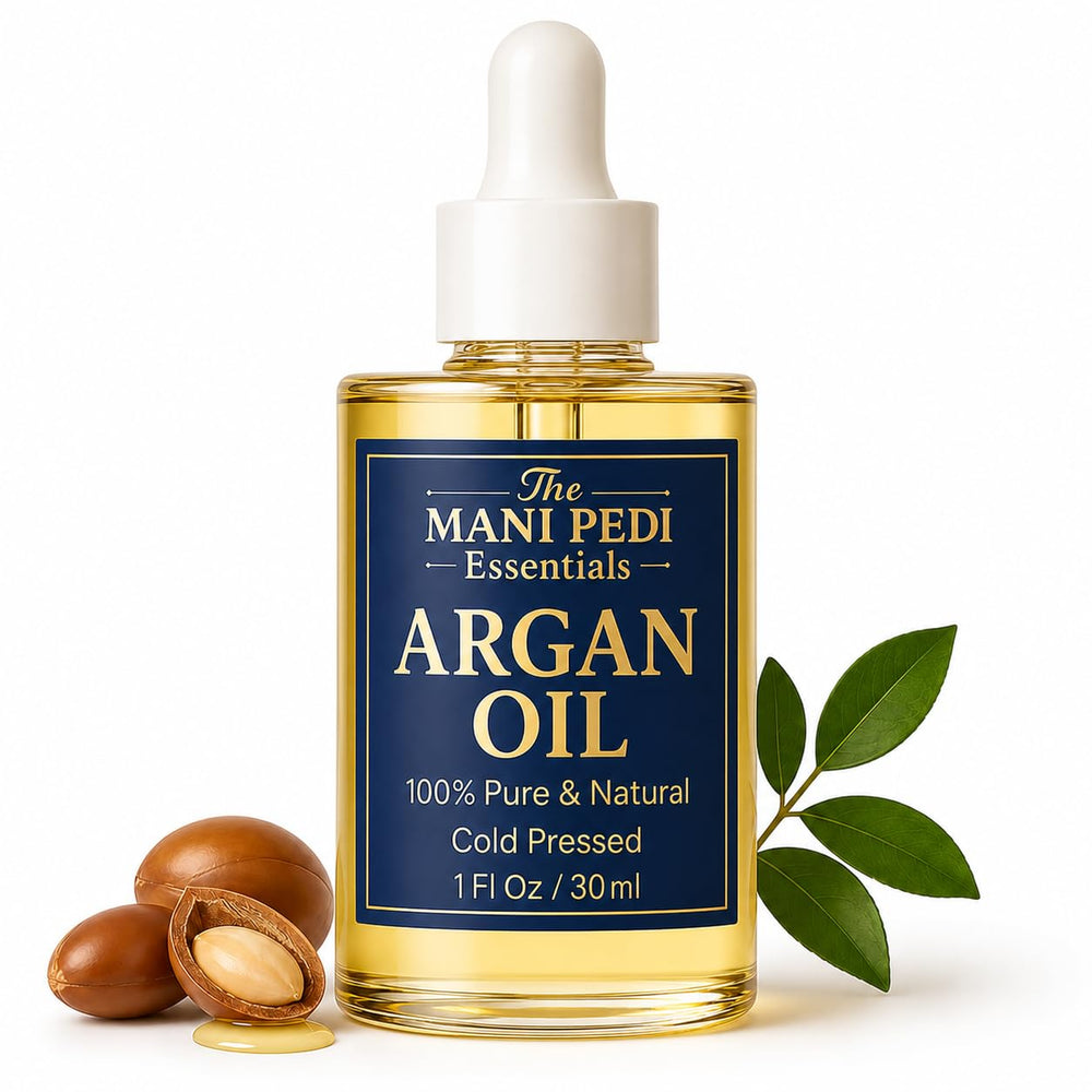 The Mani Pedi Essentials front bottle showing label and size benefit