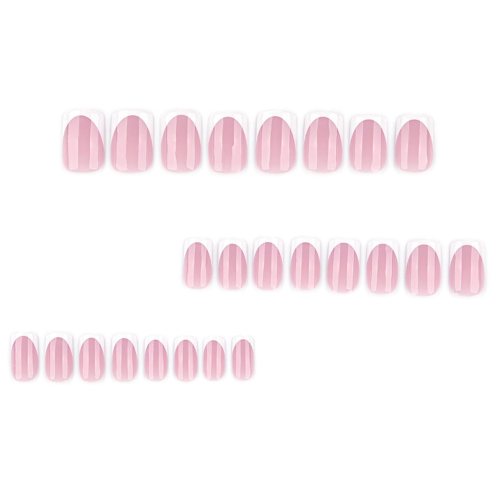 Tnampv hand applying a press-on nail illustrating quick at-home manicure convenience