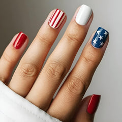 Tnbuokas front packaging showing patriotic press-on nails and included glue