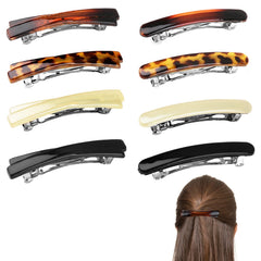 TNJPSEK front packaging showing eight glossy French barrettes for organized styling