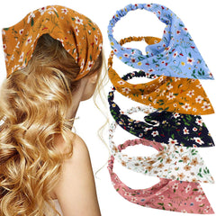 TOBATOBA front view of five floral headbands showing variety and easy gift-ready pack