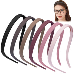 TOBATOBA front view of six-color headbands showing variety and easy outfit matching