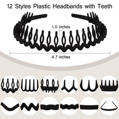 TOBATOBA product label close-up showing durable material and assorted headband designs for versatility