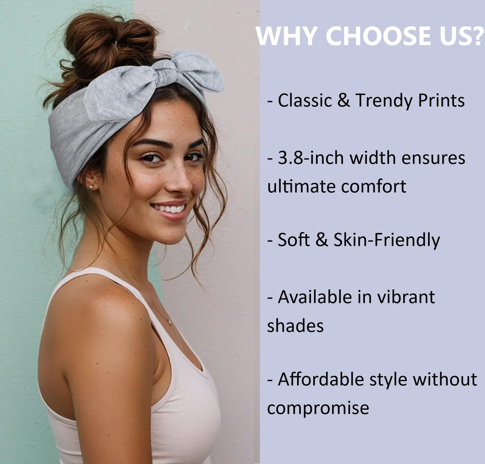 Tobeffect model wearing headband outdoors showing secure fit and casual chic benefit