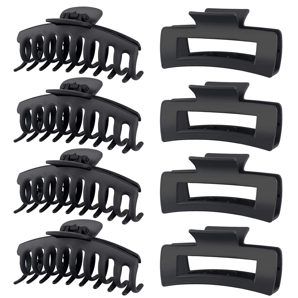 TOCESS front view of eight black jumbo clips showing secure set benefits