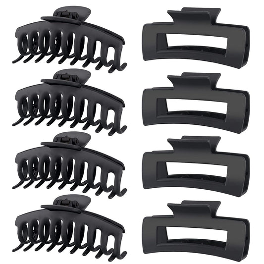 TOCESS front view of eight black jumbo clips showing secure set benefits