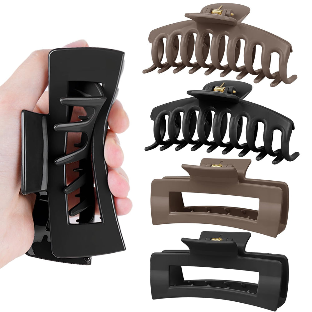 TOCESS front packaging showing 4-pack durable claw clips and benefits