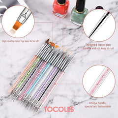 TOCOLES double-ended nylon brush tip detail highlighting precision and tip durability