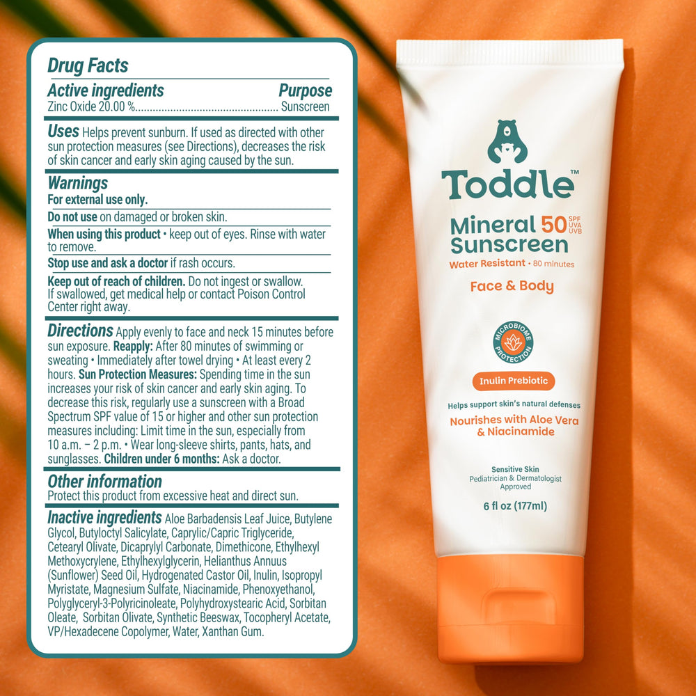 Toddle spread on skin demonstrating minimal white cast and natural finish