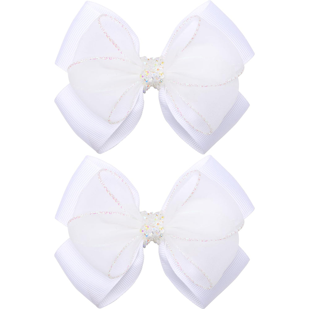 TOFAEVN white mermaid bow front view showing neat ribbon finish and polished look
