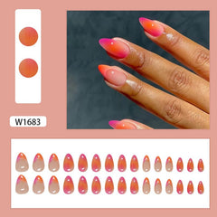 TOGZOM hand wearing nails showcasing short almond look and salon shine benefit